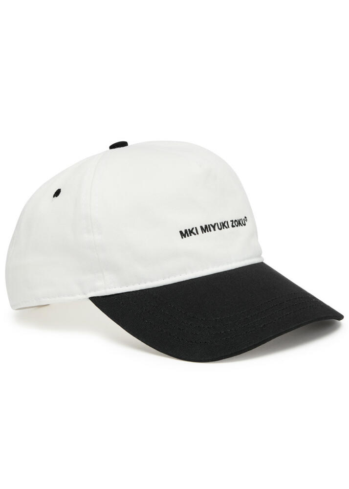 Mki Miyuki Zoku Logo-embroidered Cotton cap - Black Cover