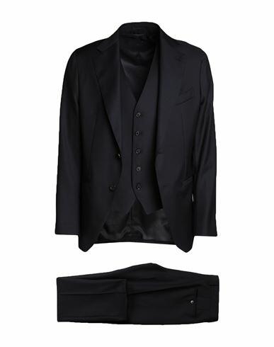 Caruso Man Suit Midnight blue Wool Cover