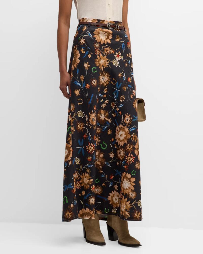 DOROTHEE SCHUMACHER Floral Ease II Printed Linen Maxi Skirt Cover