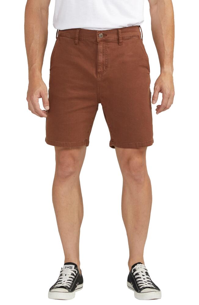 Silver Jeans Co. Relaxed Fit Twill Painter Shorts in Cappuccino Cover