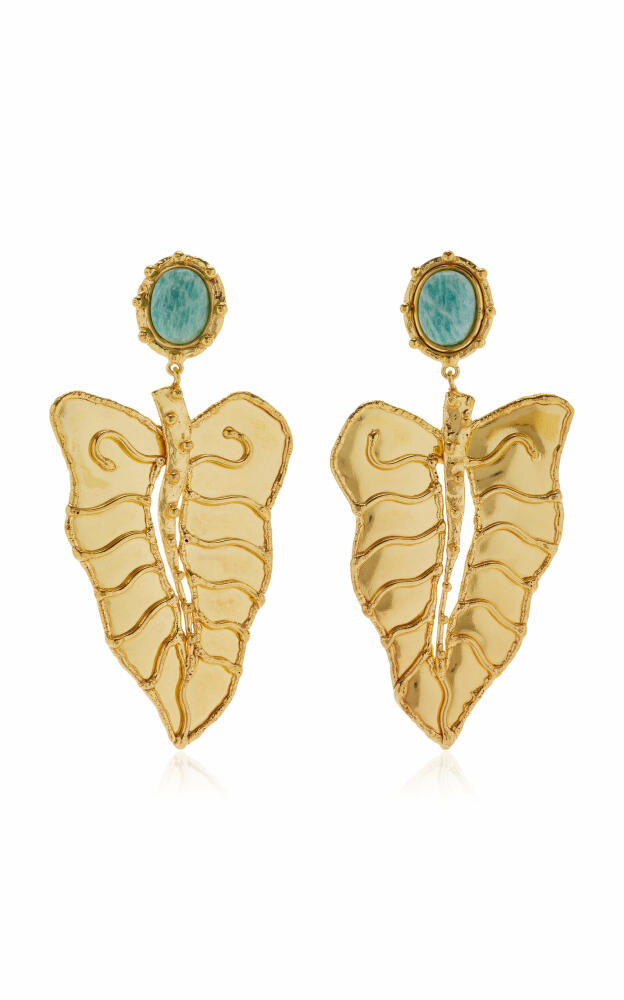 Sylvia Toledano - Botanica Gold-Plated Amazonite Clip Earrings - Gold - Gifts For Her Cover