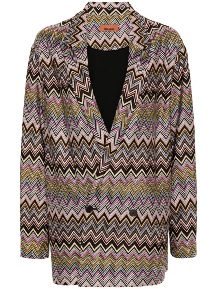 Missoni zigzag-woven blazer - Pink Cover