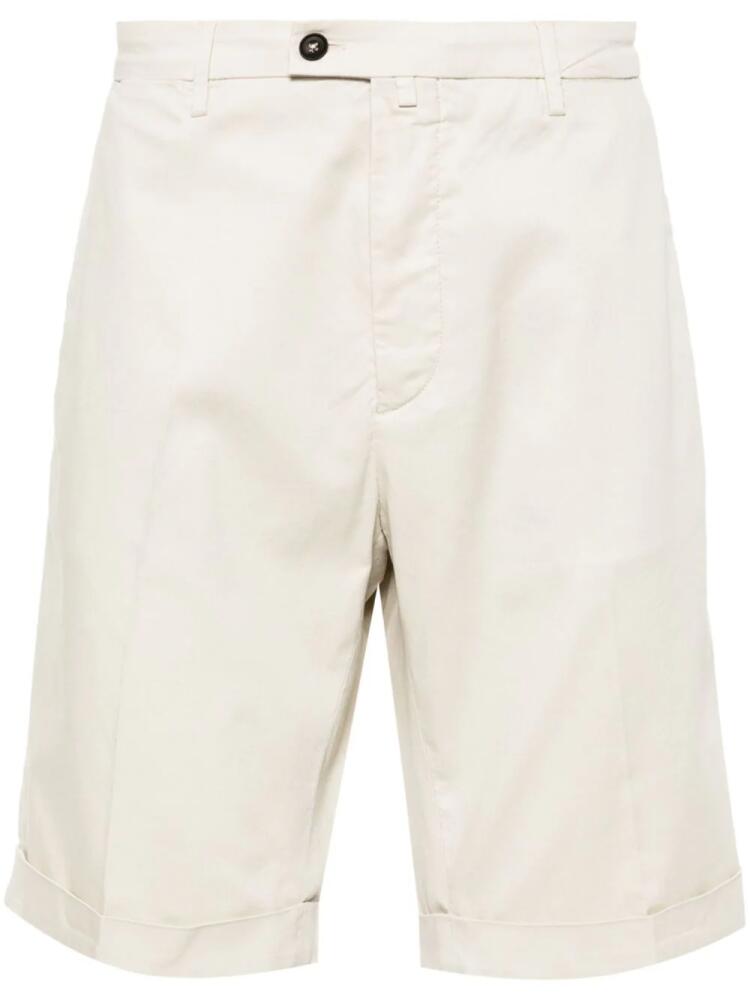 Corneliani mid-rise lyocell blend chino shorts - Neutrals Cover