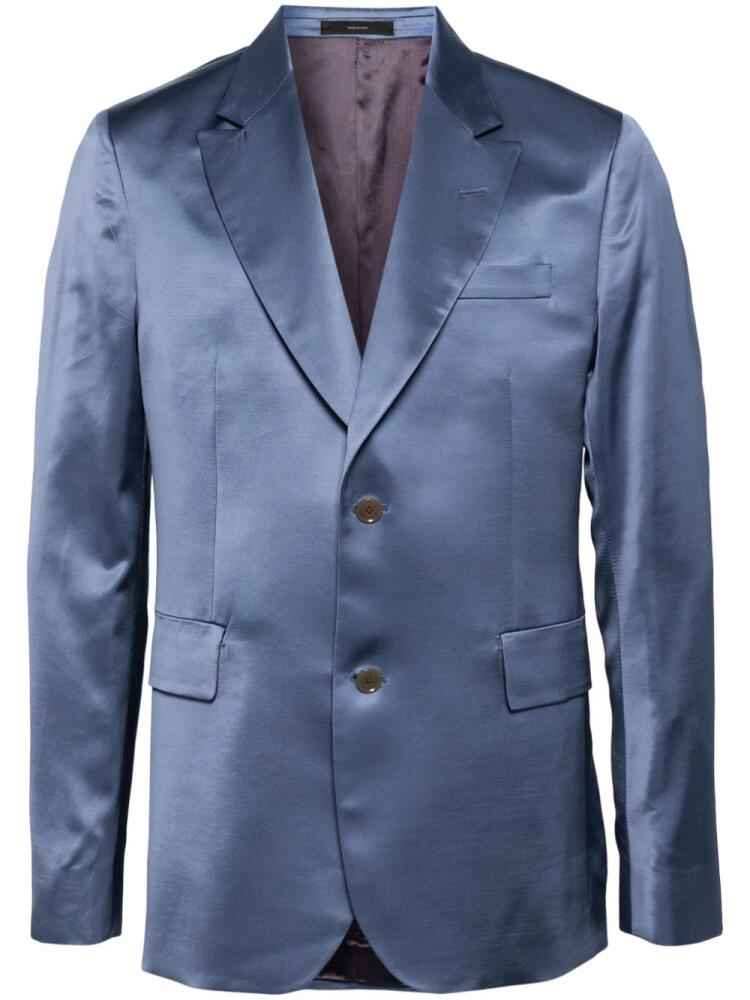 Paul Smith single-breasted satin blazer - Blue Cover