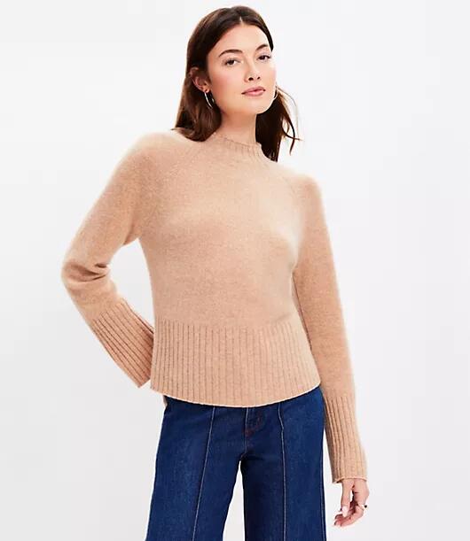 Loft Petite Cashmere Mock Neck Sweater Cover