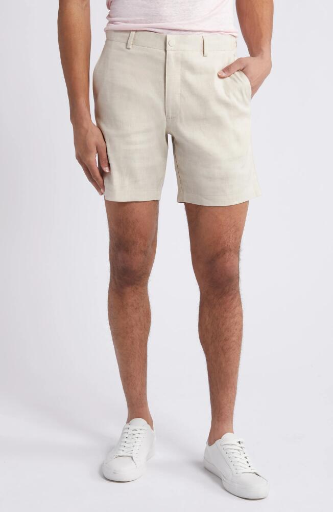 Nordstrom City Linen Blend Hybrid Shorts in Tan Desert Cover