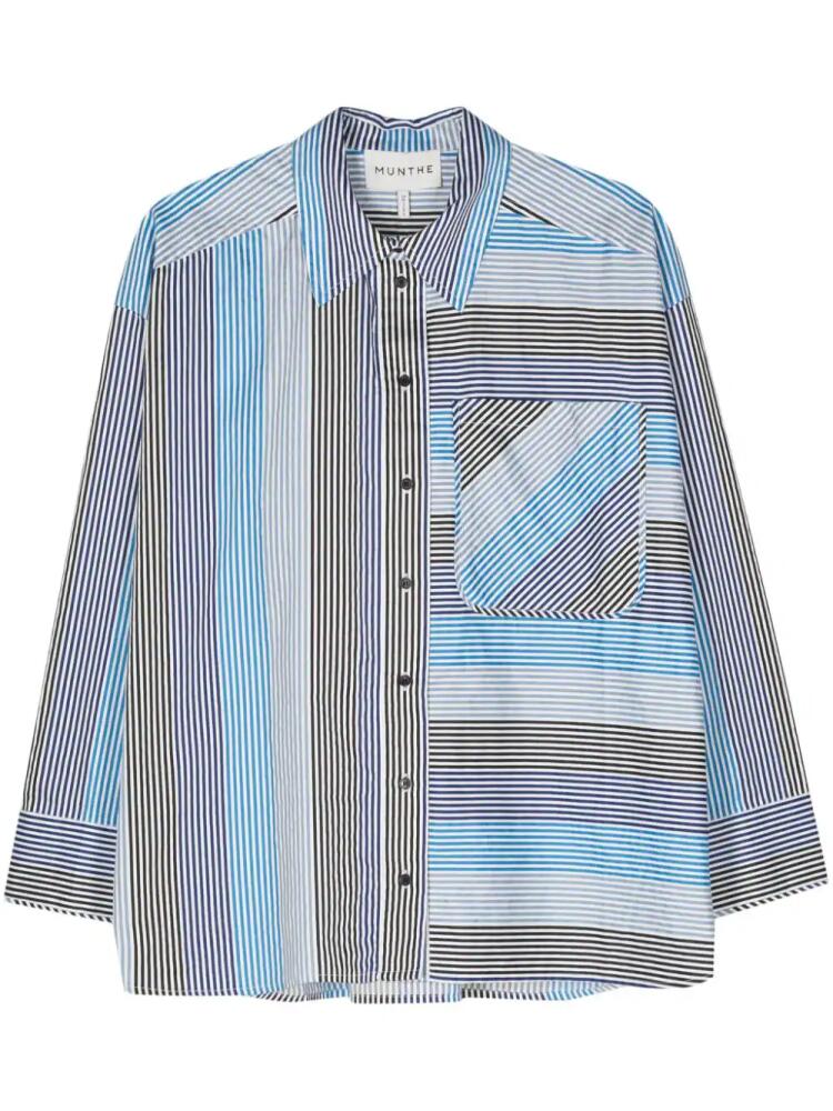 MUNTHE Matrimi striped shirt - Blue Cover