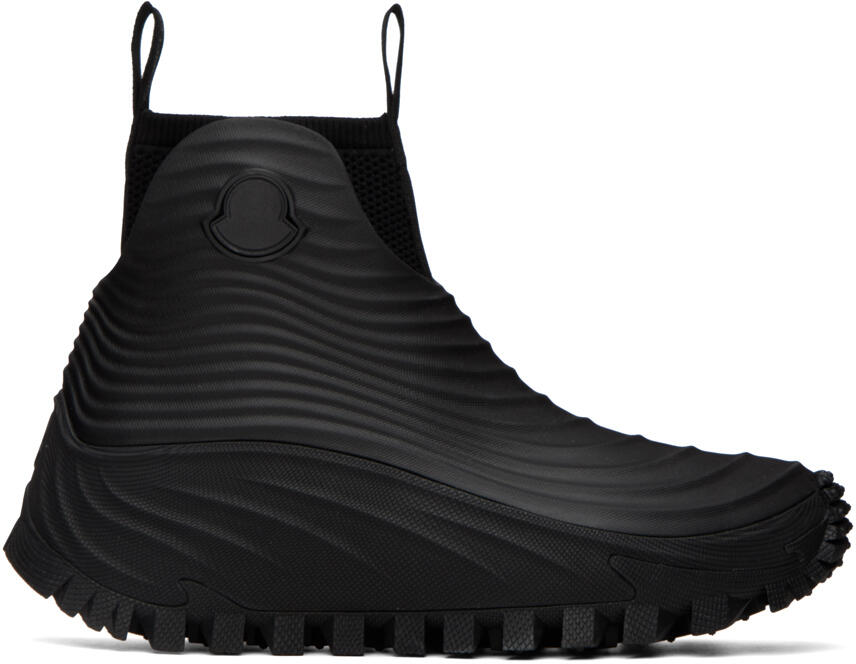 Moncler Black Aqua High Rain Boots Cover