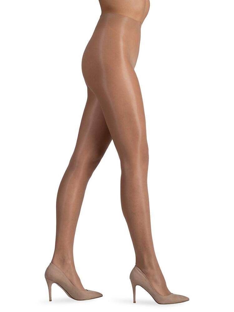 LECHERY Women's Lustrous Shiny 1-Pack 40 Denier Pantyhose - Beige Cover