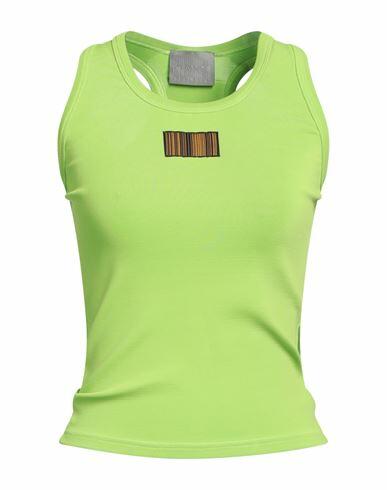 Vetements Woman Tank top Acid green Viscose, Elastane Cover