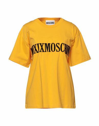 Moschino Woman T-shirt Ocher Cotton, Polyester Cover