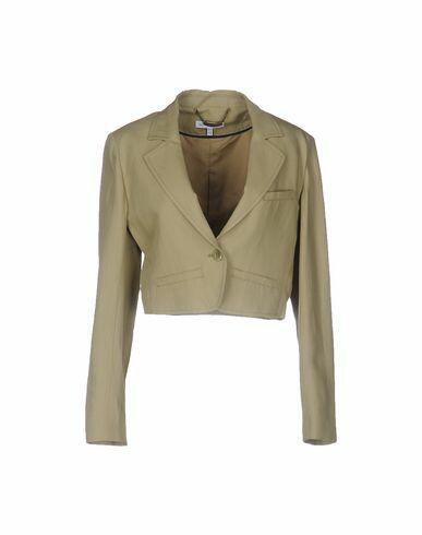 See By Chloé Woman Blazer Military green Virgin Wool, Linen Cover