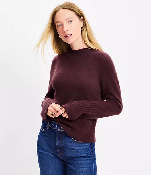 Loft Cashmere Mock Neck Sweater Cover