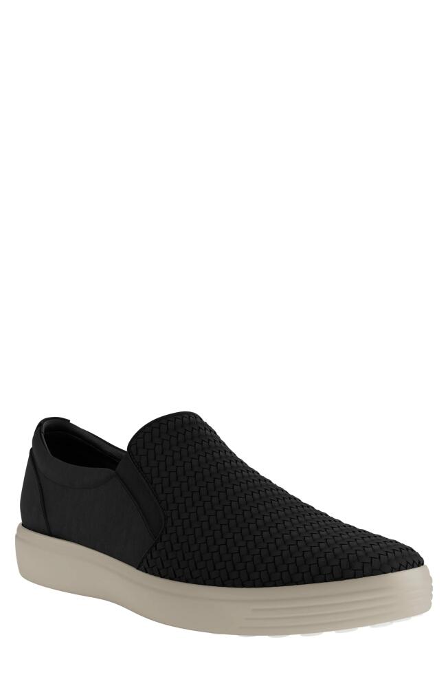 ECCO Soft 7 Slip-On Sneaker in Black Cover