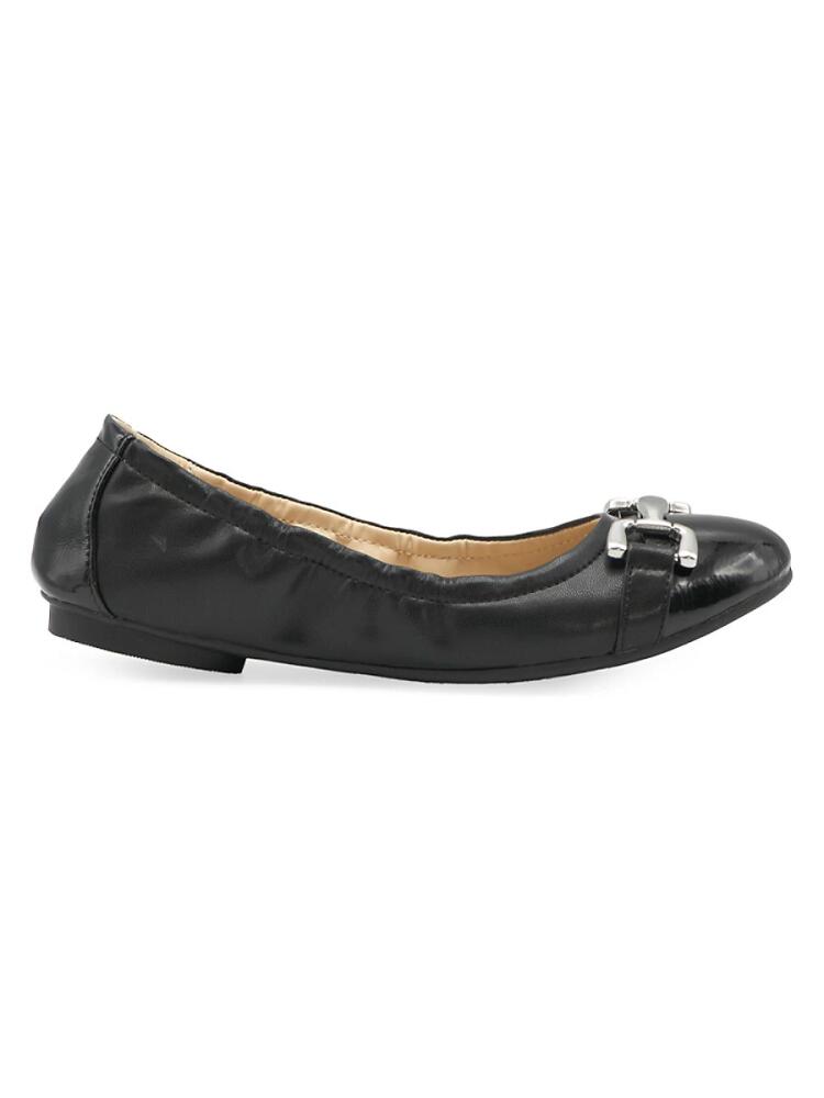 Adrienne Vittadini Women's Cadeeno Faux Leather Ballet Flats - Black Cover