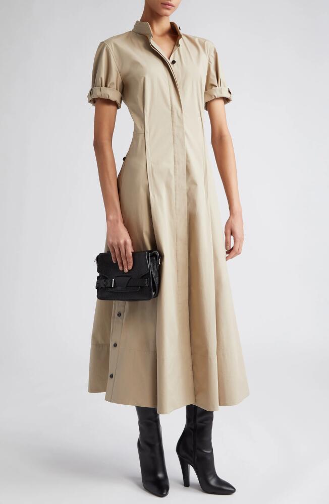 Proenza Schouler Stretch Cotton Poplin Shirtdress in Khaki Cover