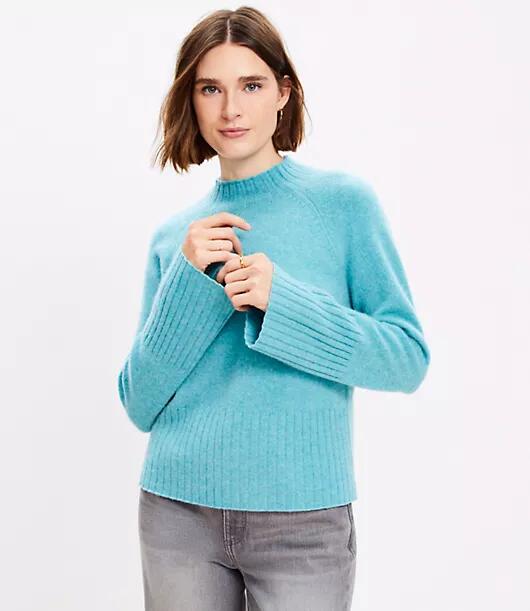 Loft Cashmere Mock Neck Sweater Cover