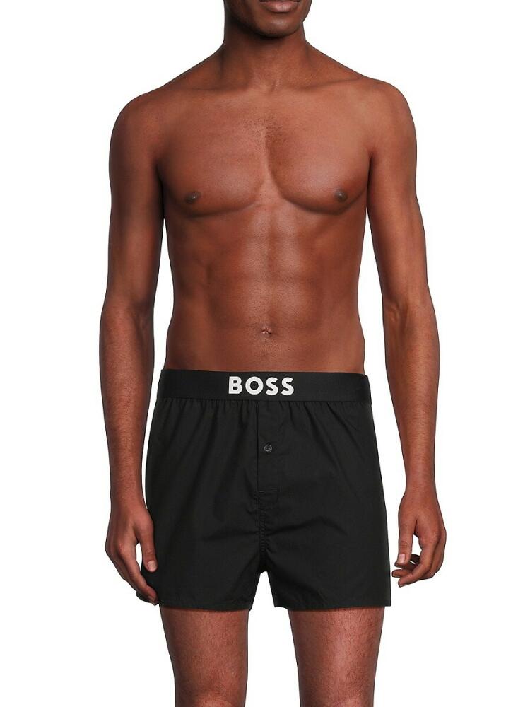 BOSS Men's Logo Boxer Shorts - Black Cover