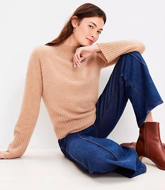 Loft Cashmere Mock Neck Sweater Cover