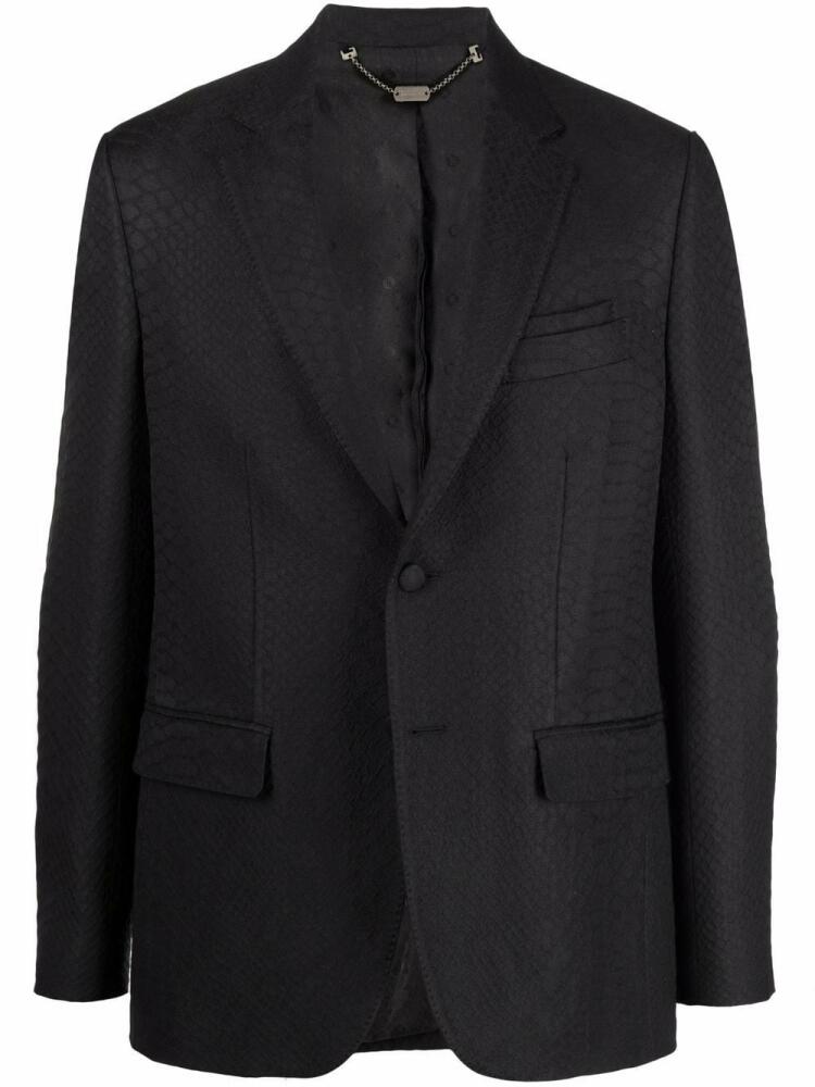 Billionaire jaquard crocodile-effect tailored blazer - Black Cover