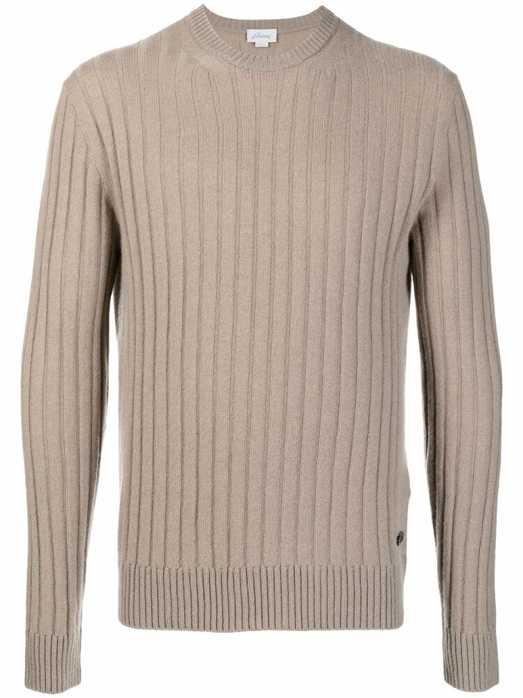 Brioni ribbed-knit jumper - Brown Cover