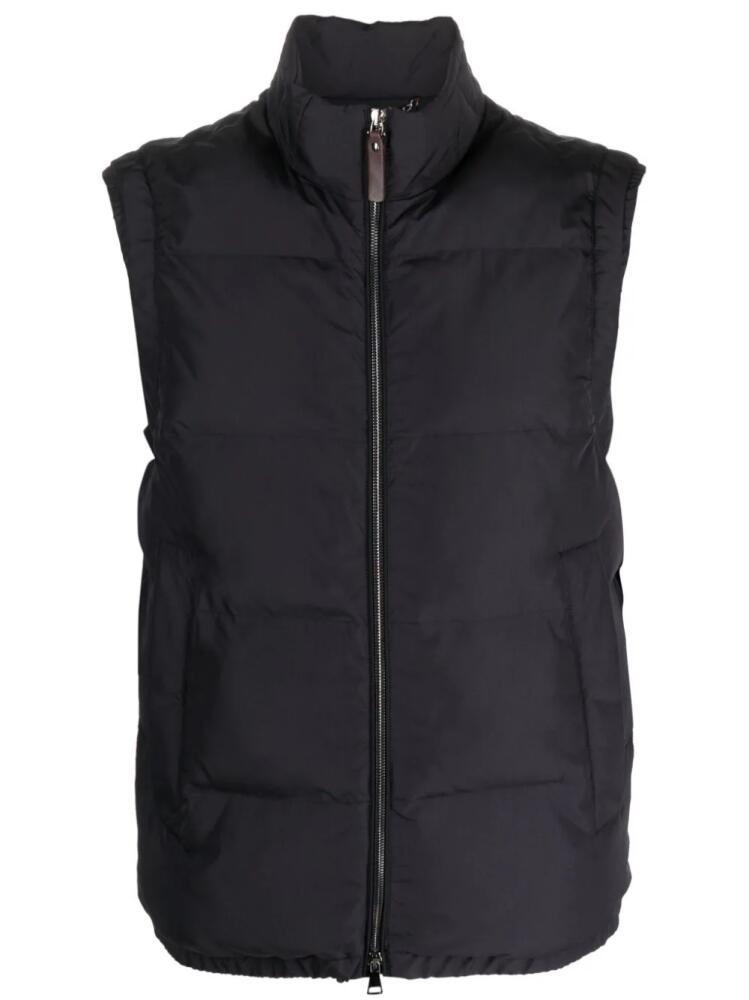 Canali zip-up padded gilet - Blue Cover