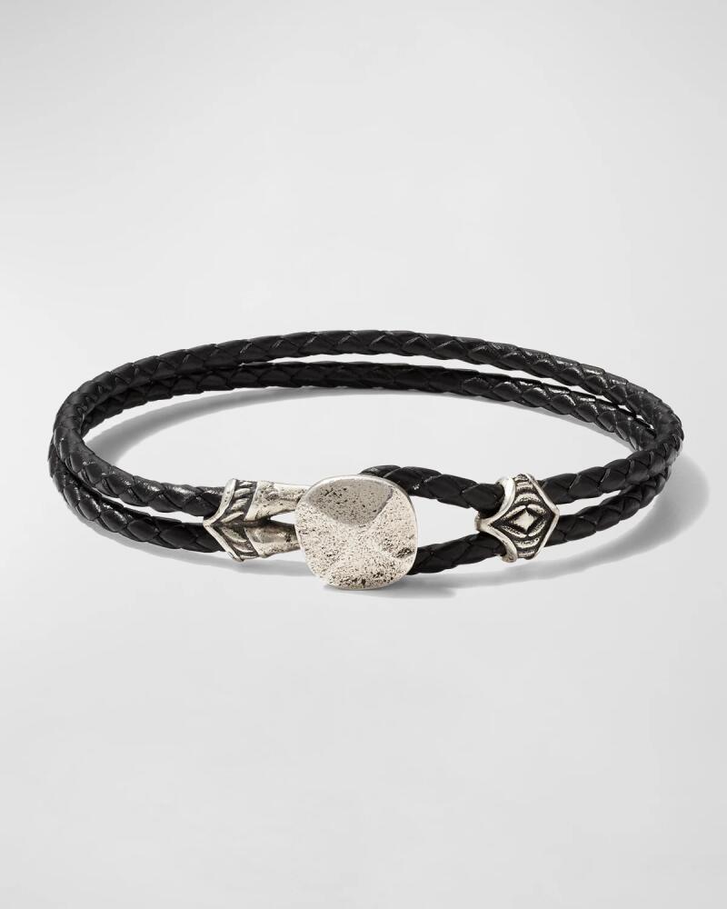 John Varvatos Men's Braided Leather Bracelet Cover