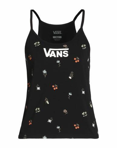 Vans Woman Tank top Black Cotton, Elastane Cover