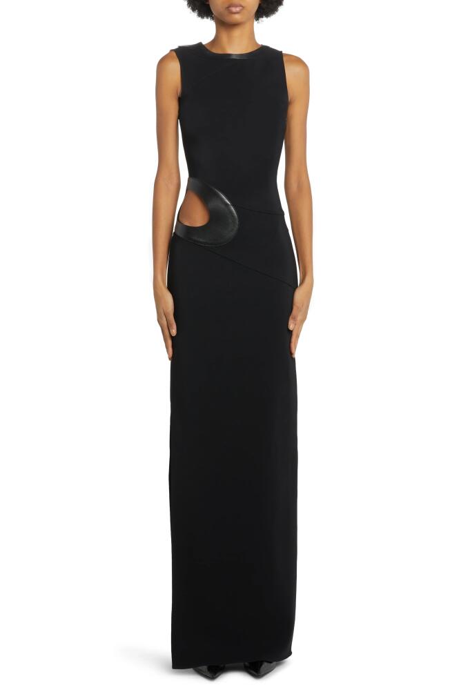 TOM FORD Cutout Waist Stretch Crepe Column Gown in Black Cover