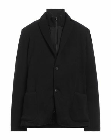 Gran Sasso Man Blazer Black Virgin Wool Cover