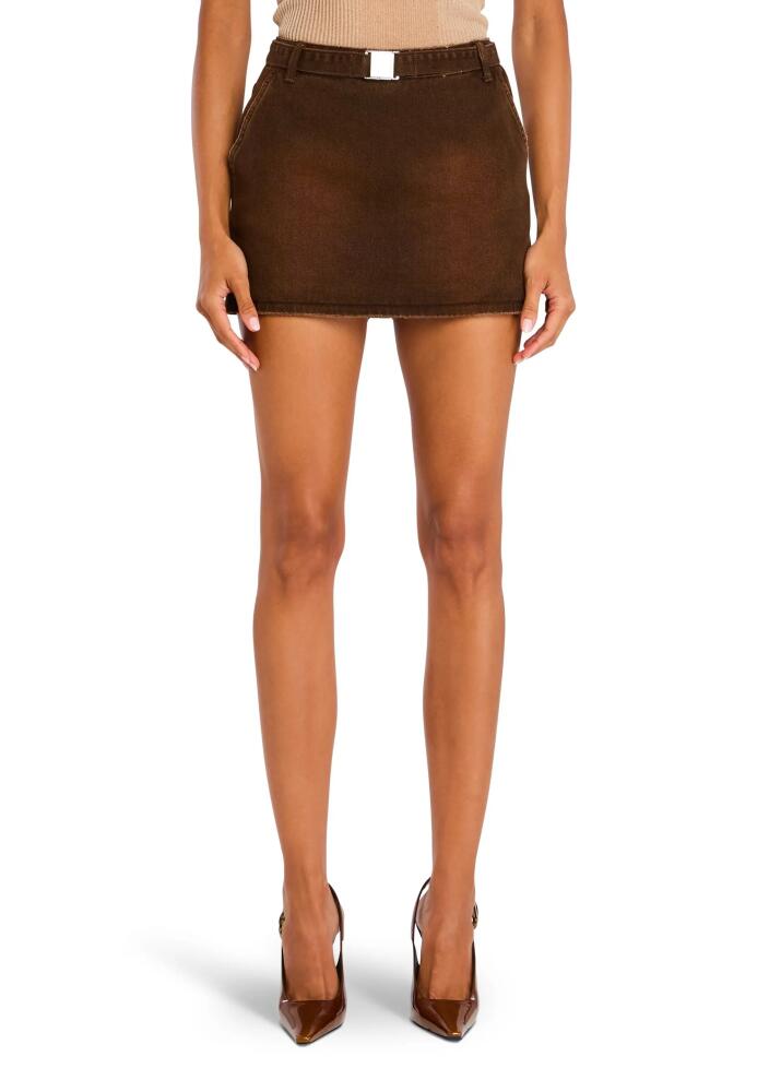 SER.O.YA Marquise Mid Rise Mini Skirt in Vintage Brown Cover