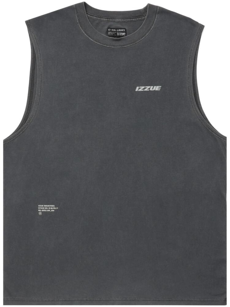 izzue logo-print cotton tank top - Grey Cover