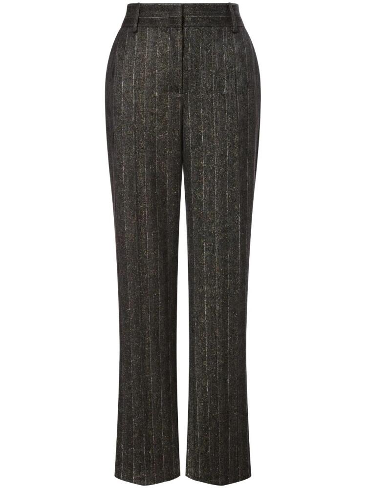 Alberta Ferretti pinstriped mid-rise tailored trousers - Grey Cover