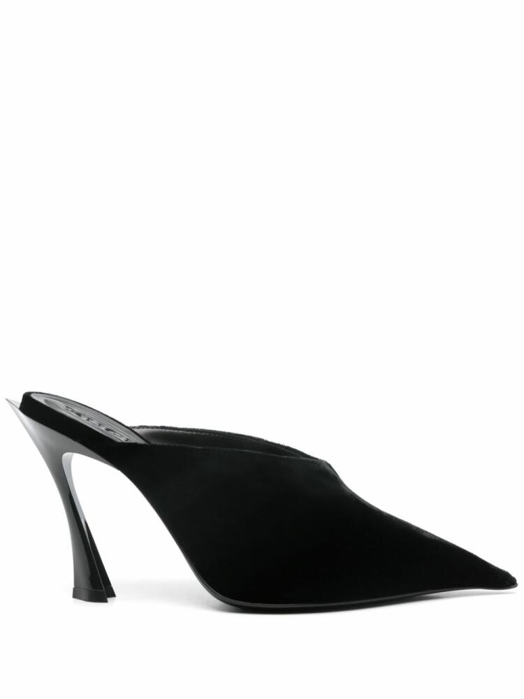 Mugler 95mm suede mules - Black Cover