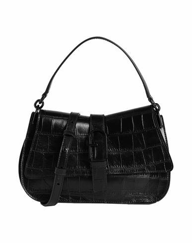 Furla Furla Flow M Top Handle Woman Handbag Black Calfskin Cover