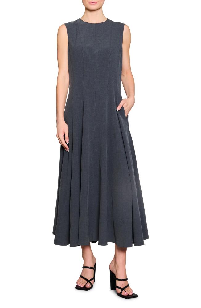 MELLODAY Sleeveless A-Line Dress in Charcoal Cover