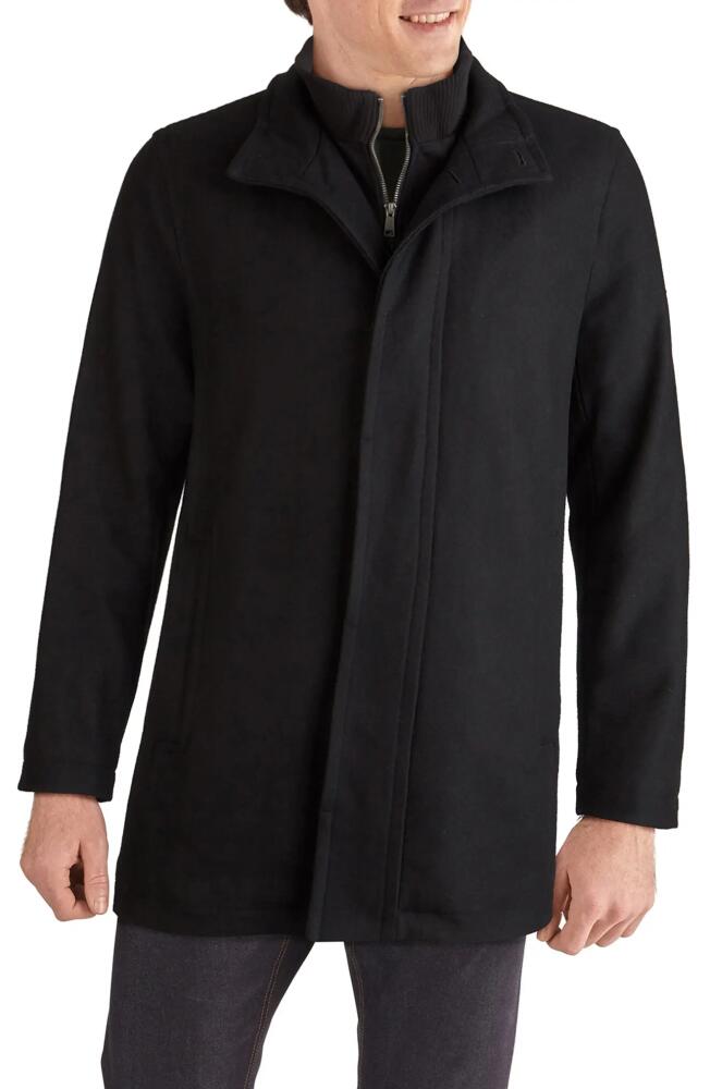 Cole Haan Signature Melton Wool Blend Topcoat in Black Cover