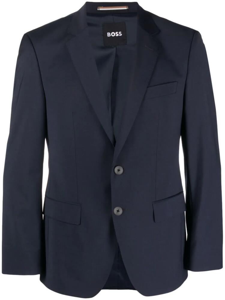 BOSS single-breasted suit jacket - Blue Cover