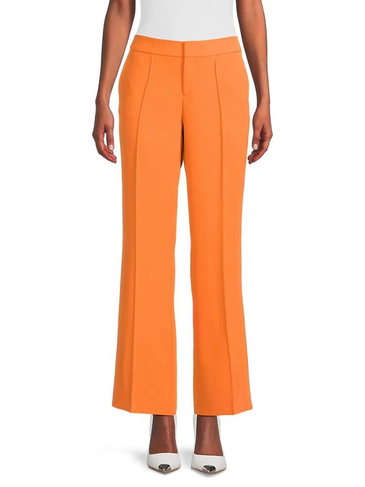 Karl Lagerfeld Paris Women's Pintuck Wide Leg Pants - Tangerine Cover