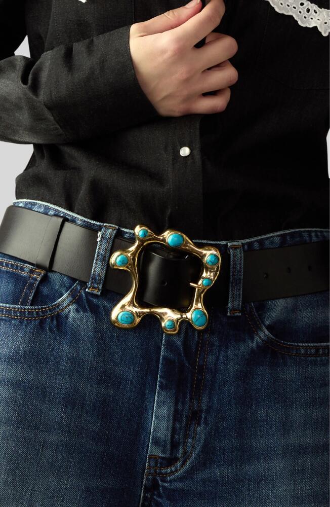 Cynthia Rowley Hidden Gem Belt in Black Turquoise Cover