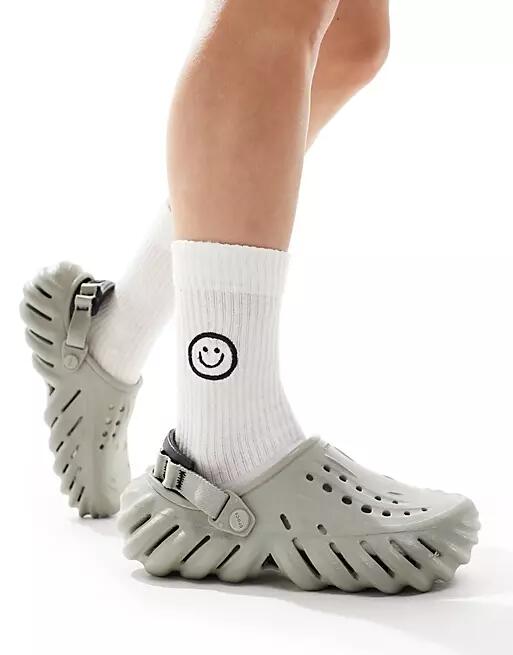 Crocs unisex echo clogs in elephant-Gray Cover