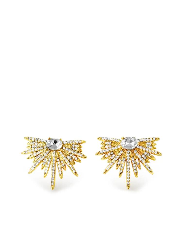 Hzmer Jewelry crystal-embellished earrings - Gold Cover