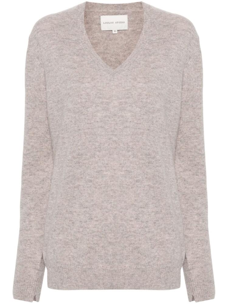 Loulou Studio Serafini V-neck cashmere jumper - Neutrals Cover