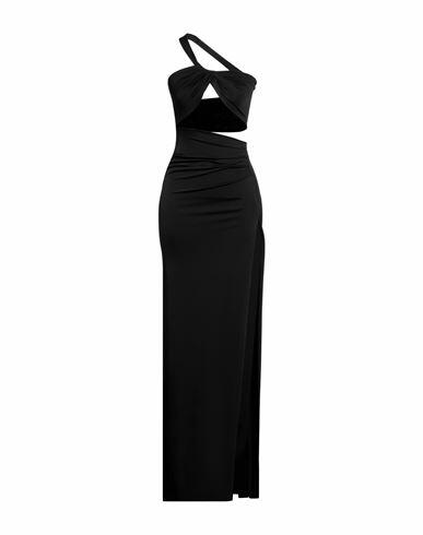 Circus Hotel Woman Maxi dress Black Viscose, Elastane Cover