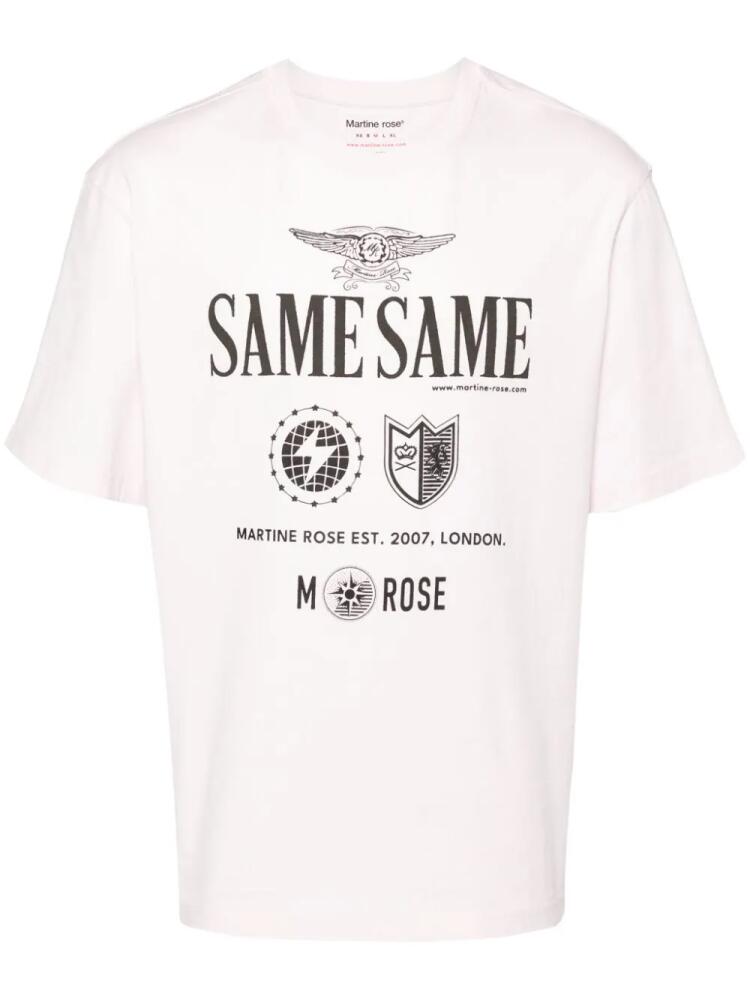 Martine Rose text-print T-shirt - Pink Cover