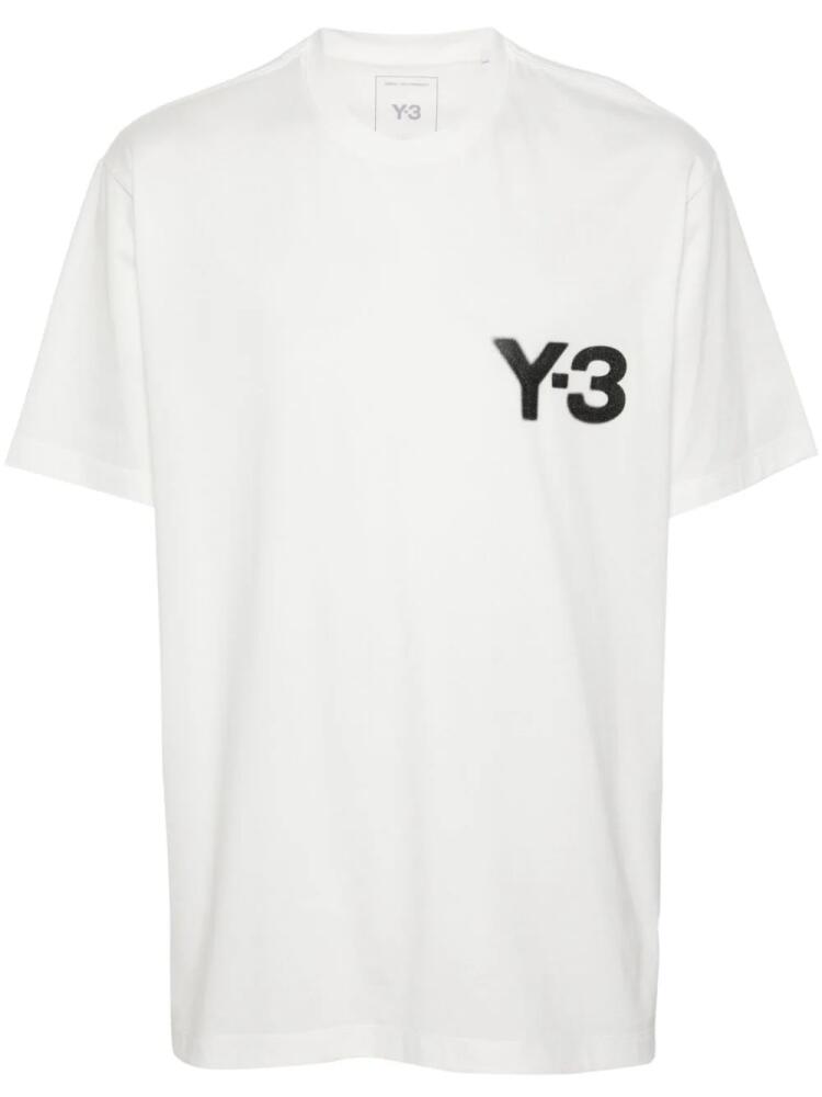 Y-3 logo-print T-shirt - White Cover