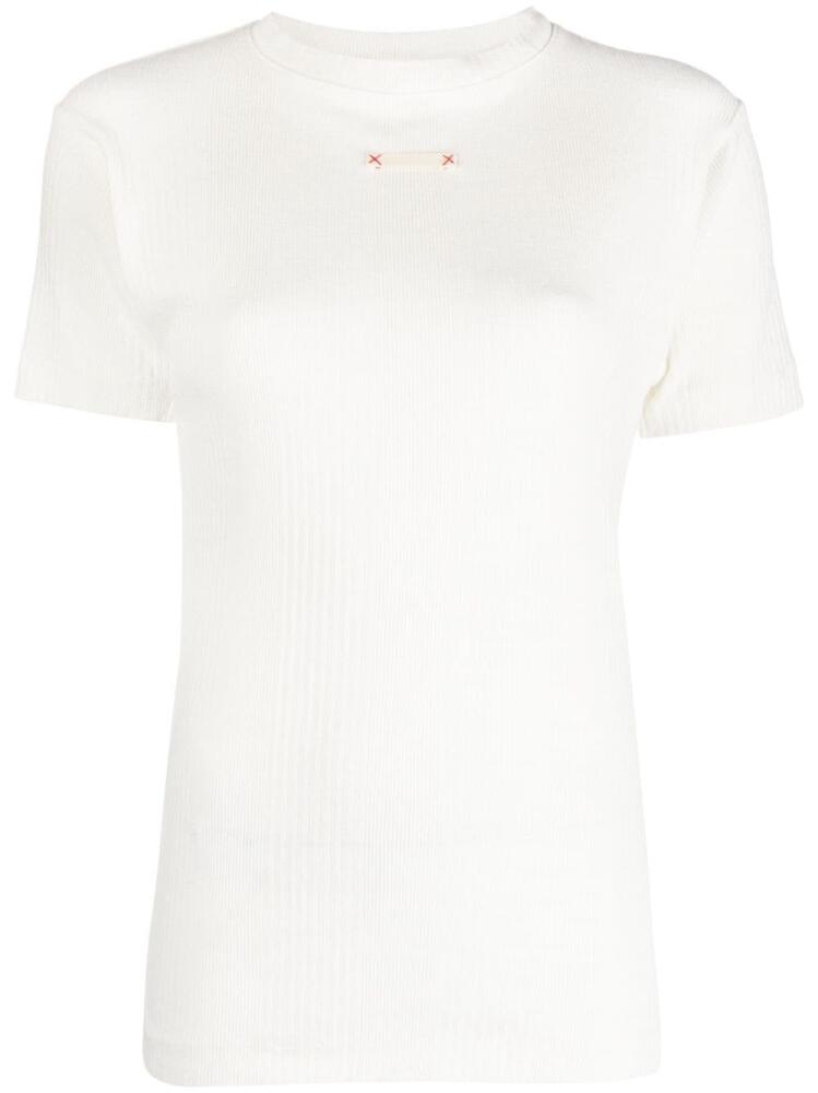 Maison Margiela logo-patch cotton T-shirt - White Cover