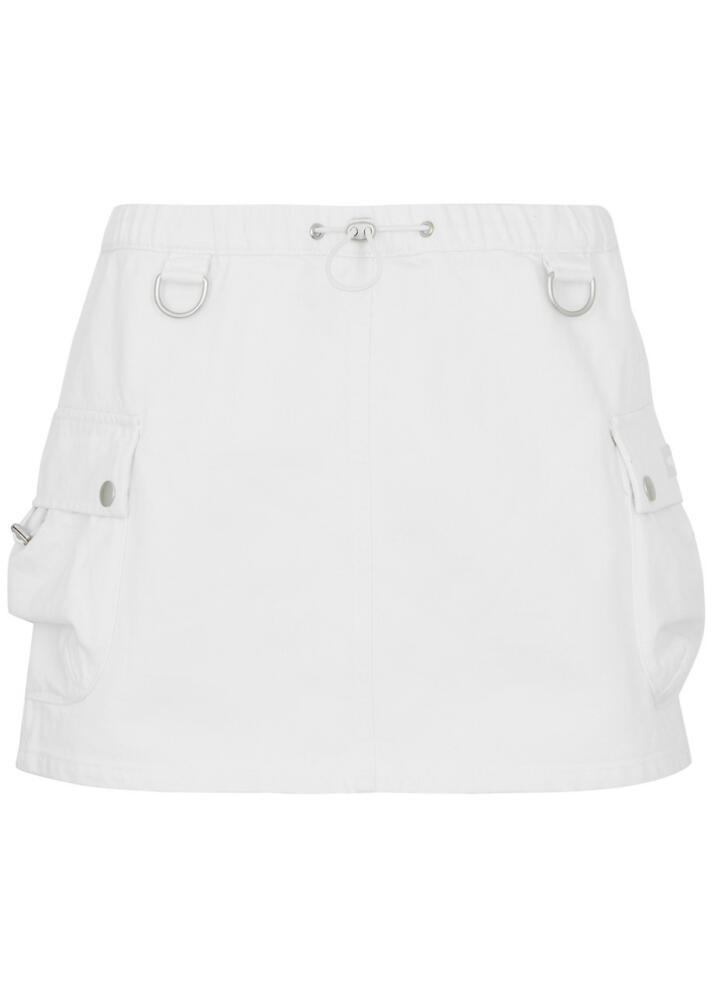 Coperni Denim Cargo Mini Skirt - White Cover