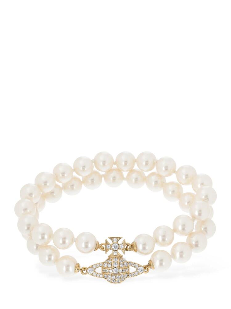 VIVIENNE WESTWOOD Graziella Two Row Faux Pearl Bracelet Cover