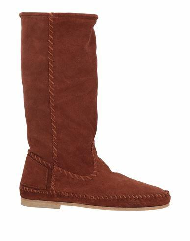 Alberta Ferretti Woman Boot Brown Soft Leather Cover